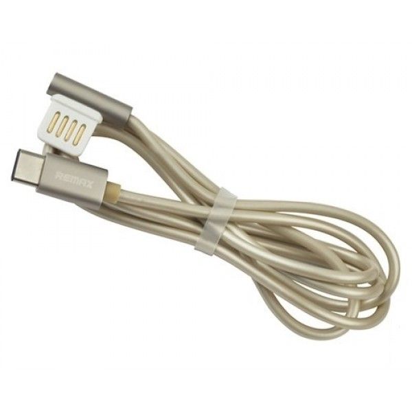 1M Type C Easy To Plug/ Unplug Charging &amp; Data Cable - Gold