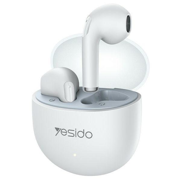 YESIDO Semi In-Ear True Wireless Bluetooth Earbuds - White -TWS35