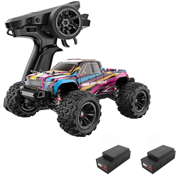 MJX Hyper Go 16209 Brushless 4x4 Monster Truck RC 2S Lipo 2 Battery Bundle