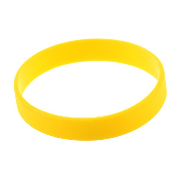 Silicone Rubber Wristband Bangle Yellow