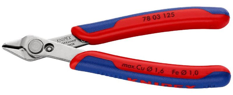 Knipex (78 71 125) Cutter, Side, 125 mm, Flush, 1.6 mm