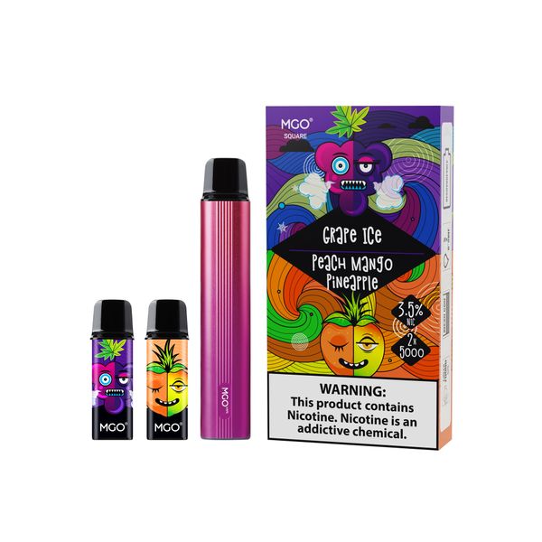 MGO M20 Grape Ice/Peach Mango Pineapple Vape Kit 2 Pods and 1 Vape Pen