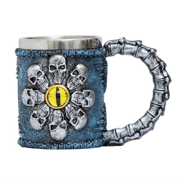Large 3D Human Skull for Home Office Party Beer Mug (400 ml)