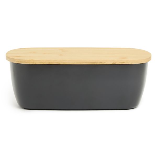 George &amp; Mason - Black Bamboo Fibre Bread Bin