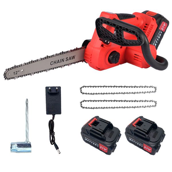 12" Brushless Cordless Chainsaw 800W, 20V 2 x 4.0Ah Lithium-ion Batteries