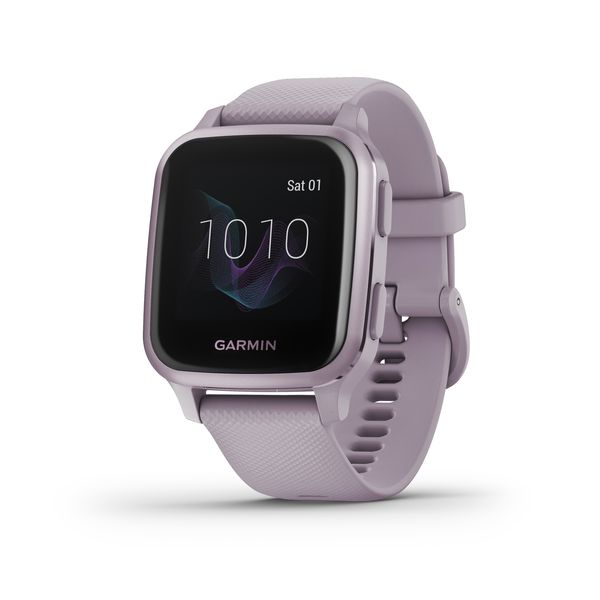 Garmin Venu Sq Smartwatch - Metallic Orchid Bezel with Orchid Case and Silicone Band