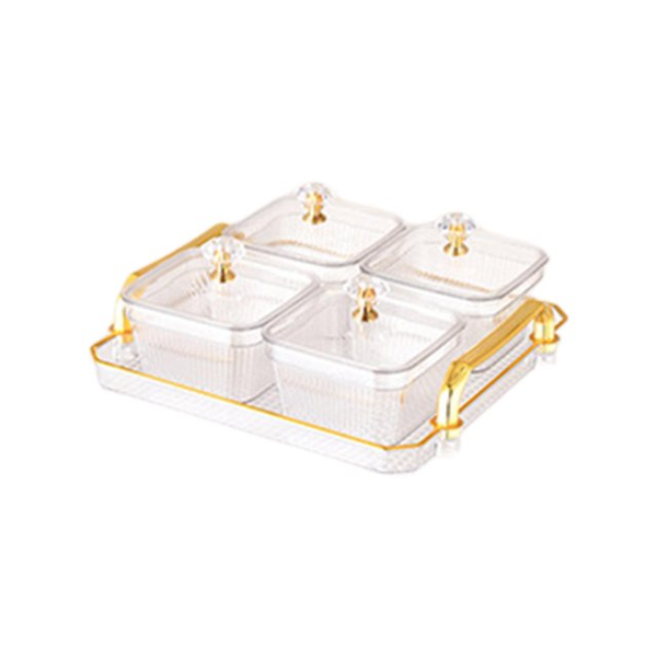Kings 4 Grids Snake Plates for Dining Room Living Room Candy