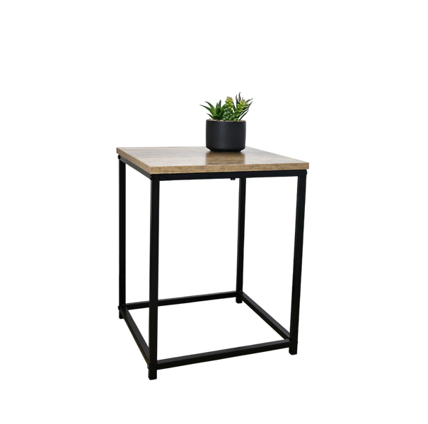 Small Square End Side Table - Modern Industrial