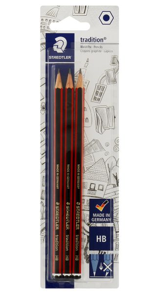 STAEDTLER Tradition HB Pencils - 3 Pack