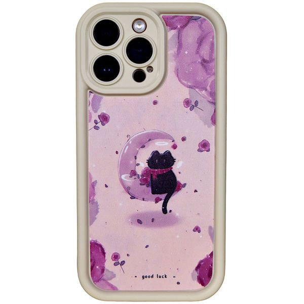 Beige - Phone Case with Good Luck Cat - Iphone 14 Pro Max