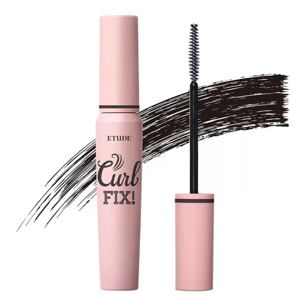 ETUDE Curl Fix Mascara 01 Black - Long-Lasting Curl Hold, Volume &amp; Length