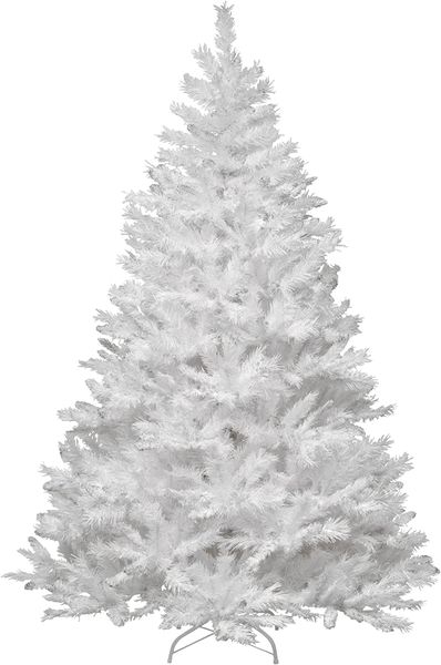 White Artificial Christmas Tree for Indoor or Outdoor with metal hinges