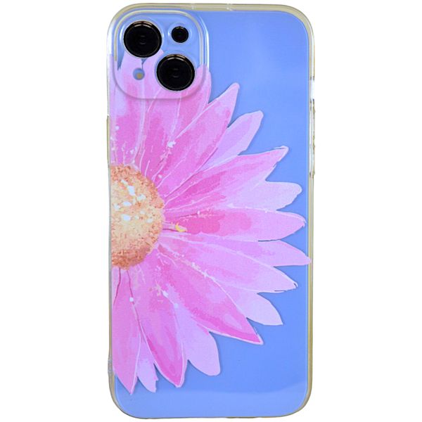 Clear - Phone Case with Big Pink Sunflower &amp; Pro Camera - Iphone 14 Plus