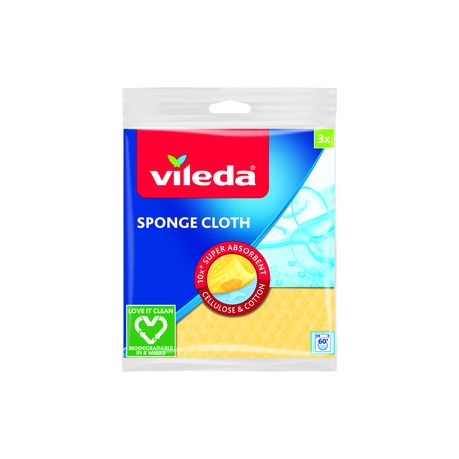 Vileda Super Absorbent Sponge Cloth - Set of 3