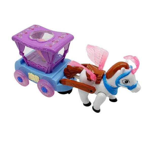 Interactive Musical Unicorn Cart Toy For Kids With Light HD928-2