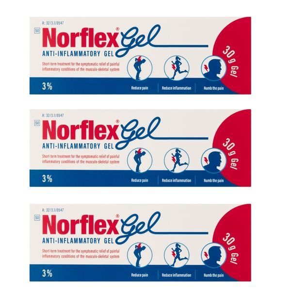 Norflex Anti-Inflammatory Gel 3% 30g Pack of 3