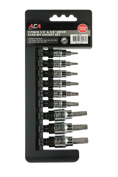 ACA Star Bit Socket Set 9 Piece