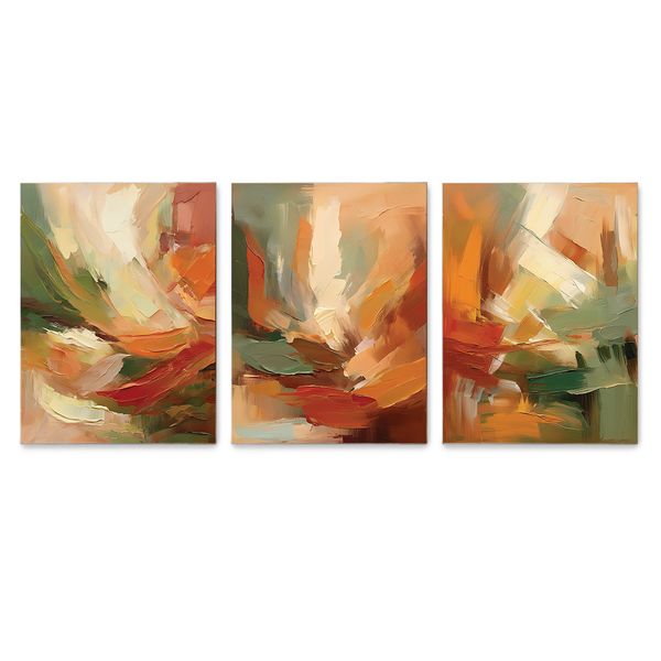 Cape Art Birch Block 3 Piece Collage Earth Tones