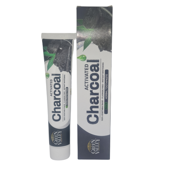 Activated Charcoal Toothpaste 185g- Green Valley