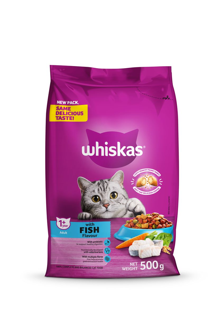 Whiskas Dry Adult Cat Food with Fish Flavour 500g Shop Today. Get it