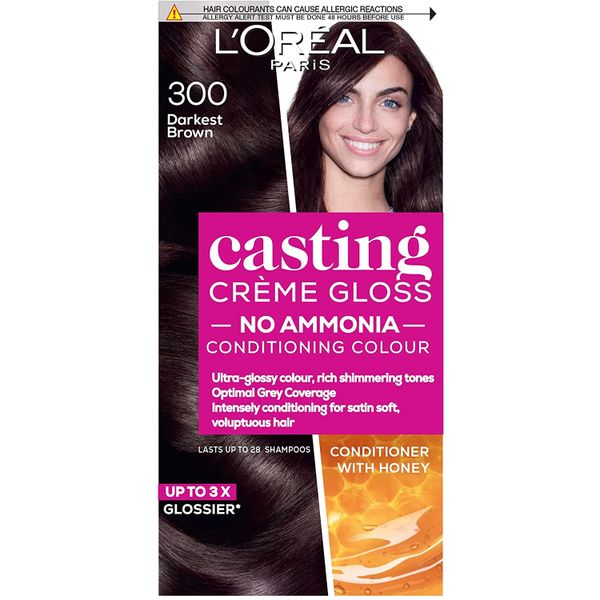 LOreal Casting Creme Gloss Permanent Hair Colour Dye 300 Darkest Brown