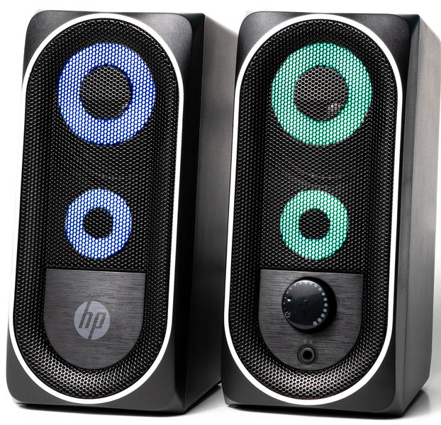 HP Multimedia Desktop Stereo Speakers with LED's