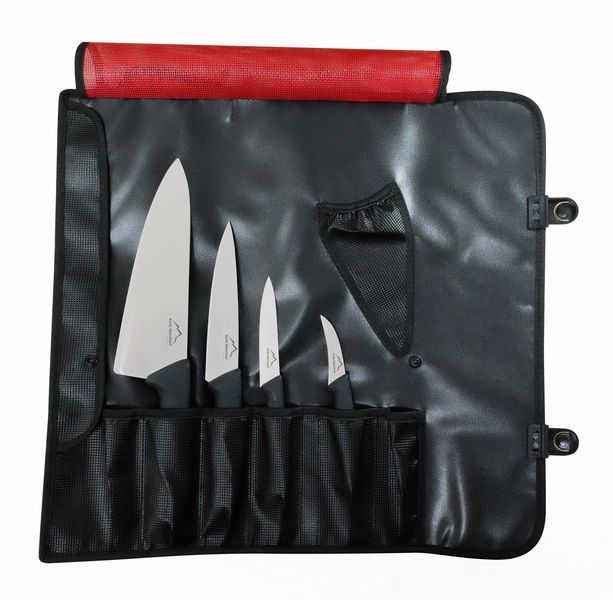 Andy Mannhart Student Chef Knife Set 4 Piece in Roll Bag