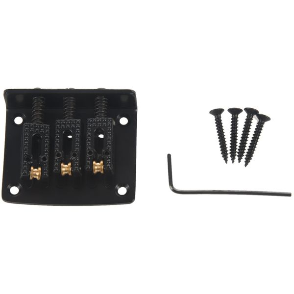 Guitar Bridge Tail 3 String Guitar Replacement Black