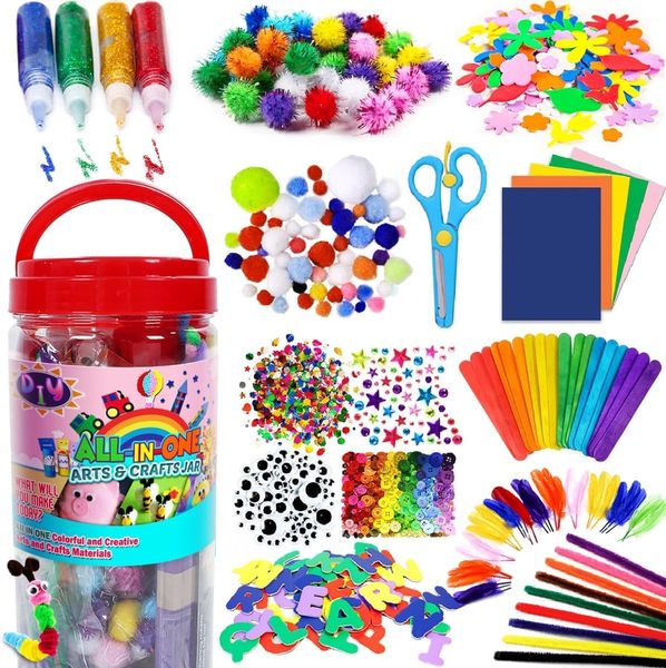 Arts and Crafts Supplies for Kids DIY School Supplies Kit, Girls Toys