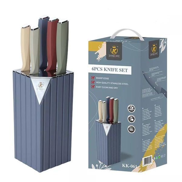 Yas-Anti -Rust Coating Color-Coded Kitchen Knife Set