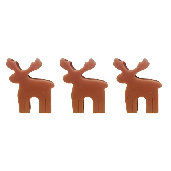 Reindeer Themed Long Burn Candles - 3 Pack