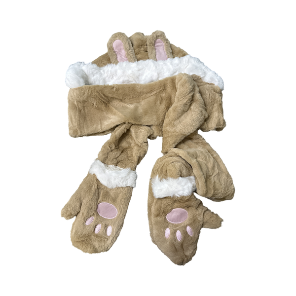 KYTSCH 3 in 1 Rabbit ears beenie, scarf and gloves