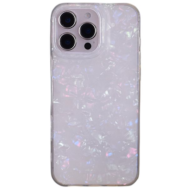 Elegant White Mother-of-Pearl Textured Case - Compatible with iPhone