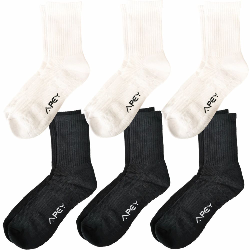 Socks For Men Women -APEY Premium Cotton Unisex Sports Socks Cushioned Sole