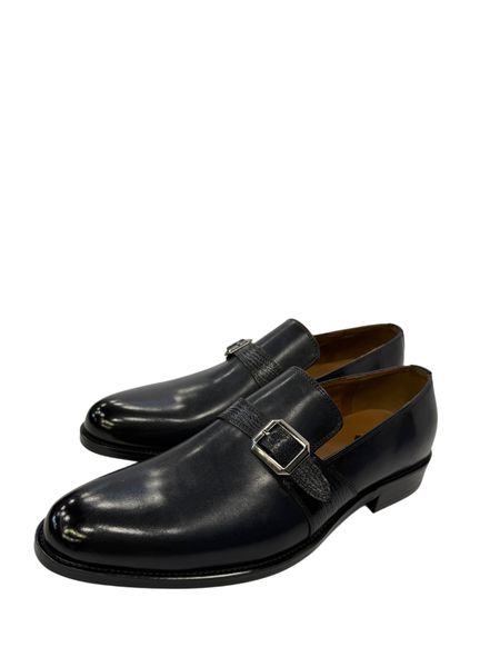 Fatou Wear Men's Genuine Leather Monk Strap - Blue