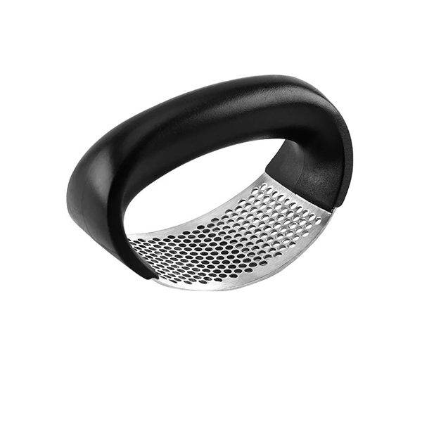 Stainless Steel Arc-Shaped Garlic Press and Peeler