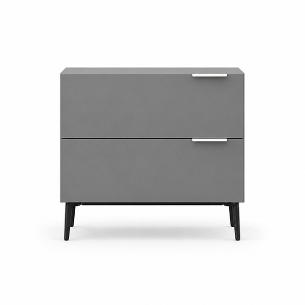 2 Drawer Bedside Table Nightstand Pedestal Cabin image