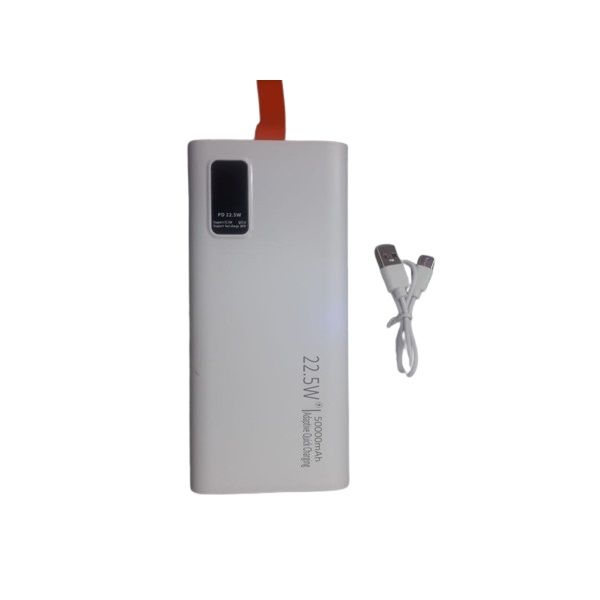 White Quick Charge 50000Mah Portable Powerbank with Strap