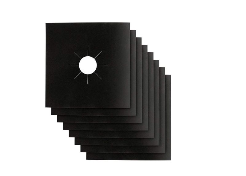 Gas Stove Protectors Black 0.2mm Double Thickness, Reusable, Non-Stick