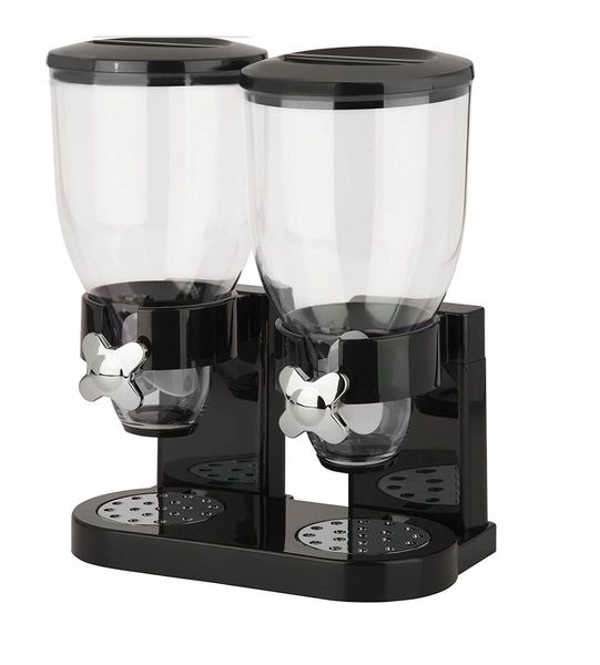 Double Barrel Cereal Dispenser with Portion Control
