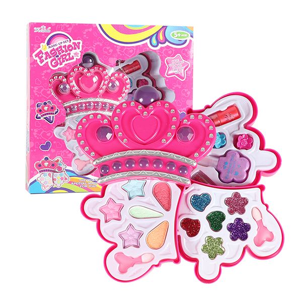 Kids Pretend 3-layer Crown Makeup Playset
