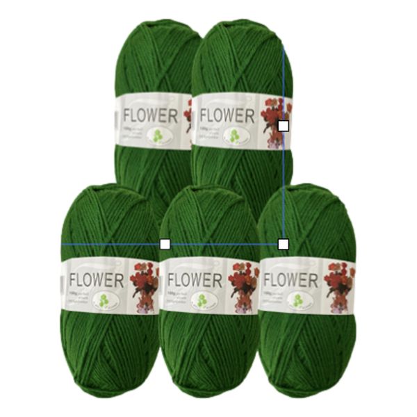 Double Knitting Polyester Yarn 100g (Pack of 5) Emerald Green