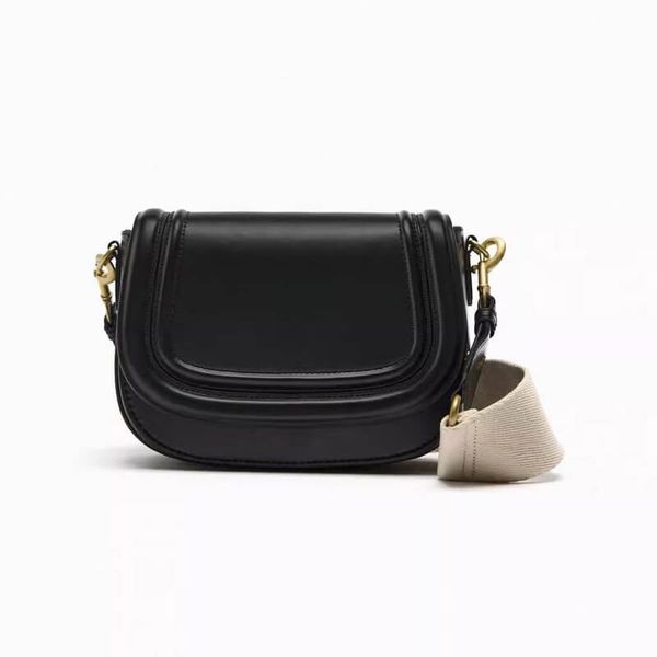 Small Flap Shoulder Bag With Designer Wide Strap