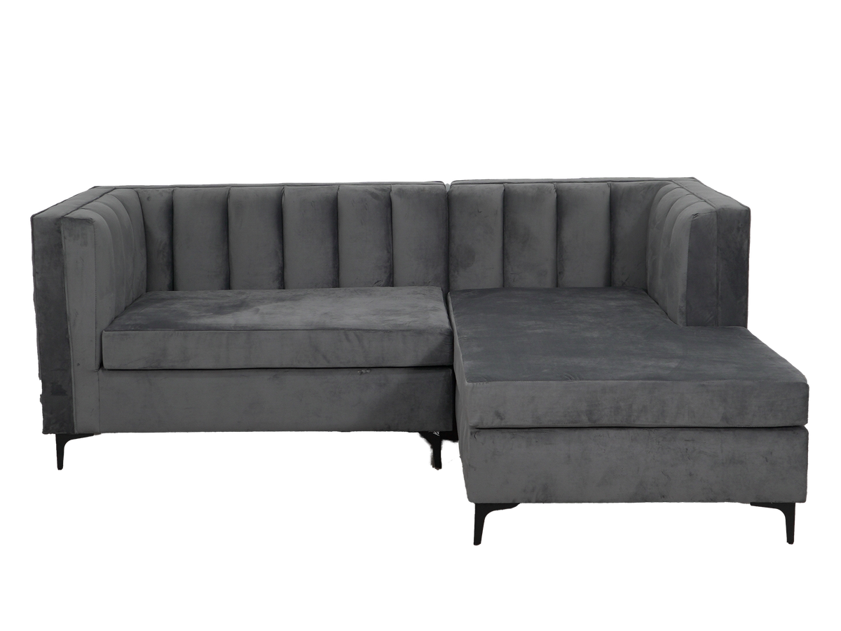 Emily Corner Sofa Right Hand Grey Velvet Shop Today. Get it