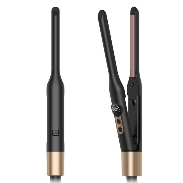 Mini Flat Iron Hair Straightener for Short Hair Beard and Pixie Cut