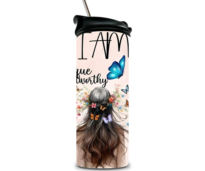 I Am Double Wall Stainless Steel 20oz Tumbler. Water Bottle
