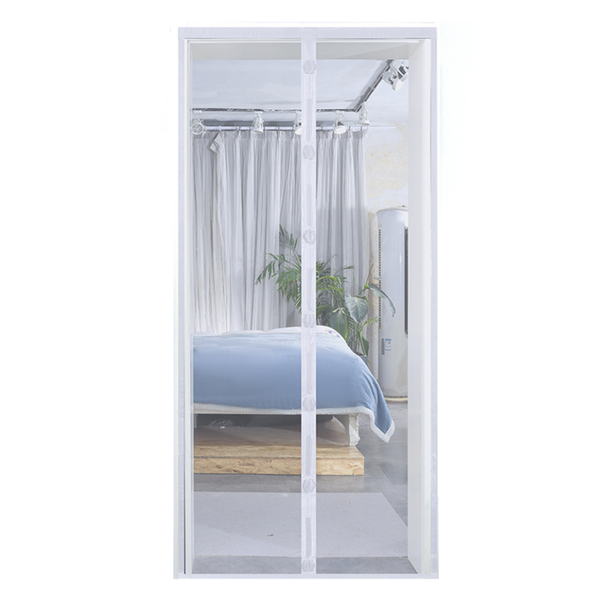 35x82in Magnetic Screen Door Anti-Mosquito Screen Door Curtain(White)