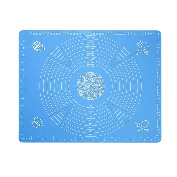 Non-Stick Kneading Silicone Baking Mat - Blue