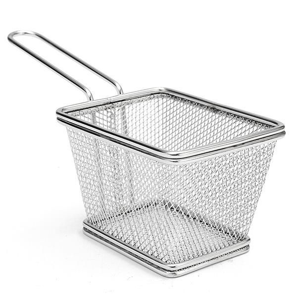Chip Fryer Serving Baskets- Square Fries Holder