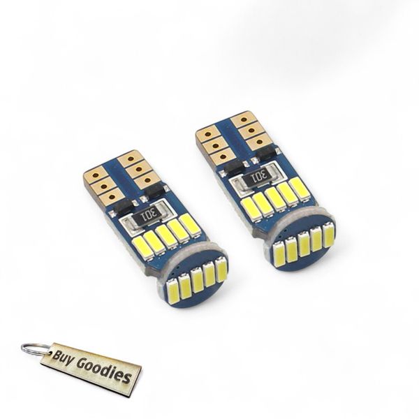 BG Set Of 2 T10 15SMD LED Bulbs With Keyring